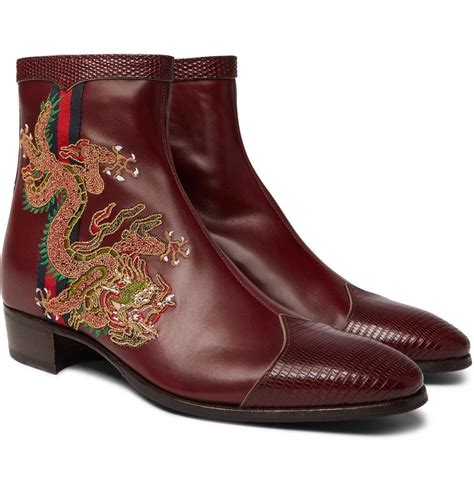 gucci snake boots mens